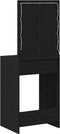 vidaXL - Kaptafel - met - LED - Verlichting - - - Zwart - Eiken - - - 50x41x135 - cm