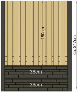 Tuindeco - Berton sleufpaal Reest wit/grijs tussenmodel 316 Tuindeco