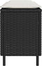 vidaXL - Tuinbank - met - kussen - 110x30x40,5 - cm - poly - rattan - zwart