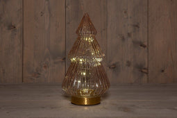 Anna's Collection - B.O.T. Tree Glass 15X28,5 cm Pink With Golden B...