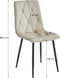 Set van 4 Eetkamerstoelen LIBRA Zwart – Zwarte Metalen Poten, Modern Velvet Bekleding, Ergonomisch Design, Max. 120 kg