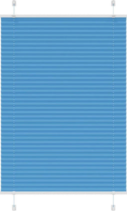 vidaXL - Plissé - rolgordijn - 100x100 - cm - stofbreedte - 99,4cm - polyester - blauw