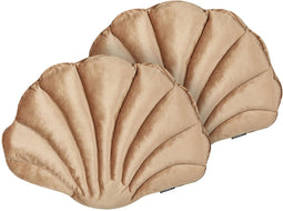 CONSOLIDA - Sierkussen set van 2 - Beige - Fluweel