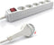 Ewent EW3955 - Stekkerdoos - 5x platte stekker met kinderbeveiliging - Wit