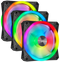 Corsair iCUE QL120 RGB PWM - Ventilator 120mm - 3x Multi-kleur - Zwart (3 stuks)