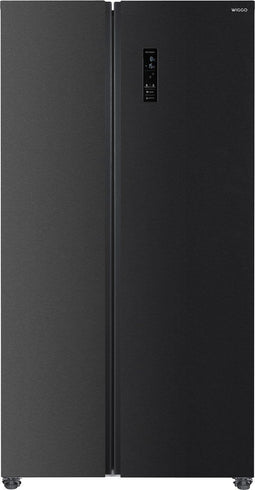 Wiggo WR-SBS18E(DX) - Amerikaanse Koelkast - No Frost - Super Freeze - 442 Liter - Zwart Roestvrijstaal