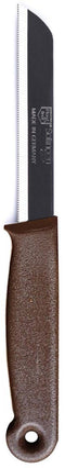 Solingen Kartelmes - Tomatenmes met Kartel - RVS 18,5 cm met Blade Cover - Bruin