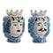 Grondlegger Home ESPRIT Blauw Wit Porselein 15 x 15 x 26 cm