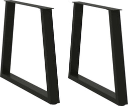 vidaXL - Eettafelpoten - 2 - st - V-vormig - 80x(72-73,3) - cm - staal - zwart