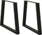 vidaXL - Eettafelpoten - 2 - st - V-vormig - 80x(72-73,3) - cm - staal - zwart