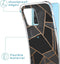 iMoshion Hoesje Geschikt voor Samsung Galaxy A52 (4G) / A52s / A52 (5G) Hoesje Met Koord - iMoshion Design Hoesje met Koord - Zwart / Meerkleurig / Goud / Black Graphic