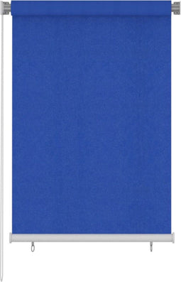 vidaXL - Rolgordijn - voor - buiten - 100x140 - cm - HDPE - blauw