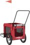 vidaXL - Hondenfietstrailer - oxford - stof - en - ijzer - rood - en - zwart