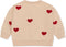 Konges Sløjd Lou Sweatshirt/Trui met hartjes - Shifting Sand