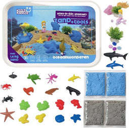 KidzKraze® Oceaanwonderen - Kinetisch Zand - Speelzand met zeedieren en accessoires - 1,6 kg