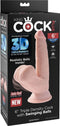 Pipedream - 3D Cock Swinging Balls 6 Inch - Dildos Realistics Lichte Beige