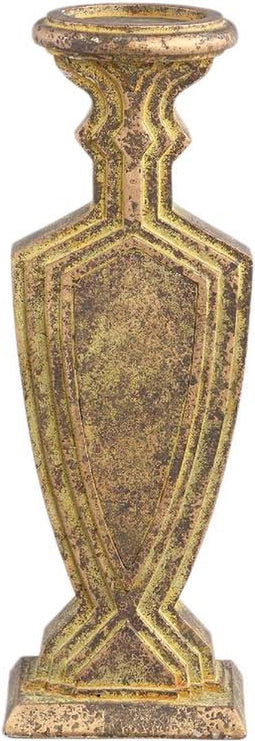 PTMD Redin Kandelaar - 14,5 x 12 x 41 cm - Cement - Goud