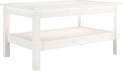 vidaXL - Salontafel - 80x50x40 - cm - massief - grenenhout - wit