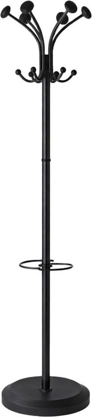 BRASQ Kapstok Brussels CS200 - Staande kapstok 6 haken parapluhouder - Zwart
