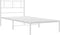 vidaXL - Bedframe - met - hoofdbord - metaal - wit - 90x200 - cm