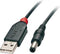 Lindy 70268 - USB A naar DC connector - 5V 1,5 m - Zwart