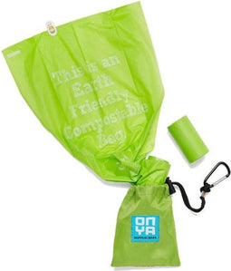 Onya Hondenpoepzakken met Tasje – Green Apple – Biologisch Afbreekbaar – Duurzaam – Milieuvriendelijk – Hygiënisch – 30 Rollen