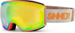 Sinner BOREAS - Skibril - Verwisselbare SINTRAST® lenzen - Oranje neon