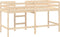 vidaXL - Kinderhoogslaper - met - ladder - 80x200 - cm - massief - grenenhout