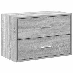vidaXL - Kast - met - 2 - lades - 60x31x40 - cm - bewerkt - hout - grijs - sonoma - eiken