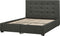 ROCHELLE - Bed opbergruimte - Donkergrijs - 140x200 cm - Polyester