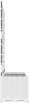 vidaXL - Tuincontainer - met - Trellis - 2 - stuks - Wit - 80x40x143 - cm