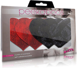 Peekaboo Nipple Cover Pasties PEEKABOO PASTIES STOLEN KISSES HEARTS Zwart