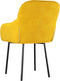 vidaXL - Eetkamerstoelen - 2 - st - fluweel - geel