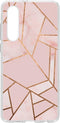 Design Backcover Huawei P30 hoesje - Grafisch Roze / Koper