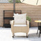 vidaXL - Tuinschommelstoel - met - kussens - poly - rattan - beige