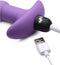 XR Brands Vibrating Silicone Anal Beads and Remote Control purple