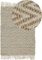 AFRIN - Laagpolig vloerkleed - Beige - 50 x 80 cm - Katoen