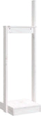 vidaXL - Houtblokhouder - 33,5x30x110 - cm - massief - grenenhout - wit