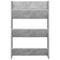 Wandschoenenkast 60x18x90 cm spaanplaat betongrijs