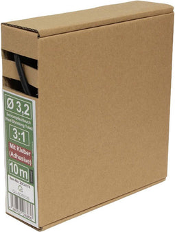 Quadrios 23CA174 Krimpkous met lijm Zwart 3.2 mm Krimpverhouding:3:1 10 m