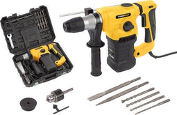 Powerplus POWX1197 - Elektrische klopboormachine - 1500 W - 4 in 1: boren hamerboren beitelen (4 boren)