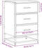 vidaXL - Nachtkastje - 40x34,5x60 - cm - bewerkt - hout - en - metaal - sonoma - eiken