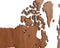 MiMi Innovations® Exclusieve Houten Wereldkaart - Muurdecoratie - Wanddecoratie - Muursticker - 130x78 cm/51.2x30.8 inch - Sapele