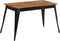 vidaXL - Eettafel - 120x60x76 - cm - massief - acaciahout - en - staal