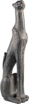 PTMD Jacie Luipaard Beeld - 21 x 14 x 60 cm - Polyresin - Zwart