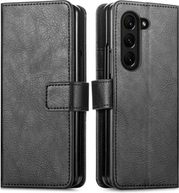 imoshion Hoesje Geschikt voor Samsung Galaxy Z Fold 5 Hoesje Met Pasjeshouder - imoshion Luxe Bookcase - Zwart