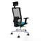 Bureaustoel met hoofdsteun Piqueras y Crespo 2D026G1 Turkoois