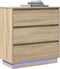 vidaXL - Nachttafel - met - LED - in - Sonoma - Eik - - - 71x34,5x75 - cm - - - Geengineerd - Hout