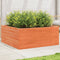 vidaXL - Plantenbak - 110x110x46 - cm - massief - grenenhout - wasbruin