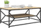 vidaXL - Salontafel - met - Plank - Sonoma - Eiken - 90x50x40 - cm - Gelaagd - Hout